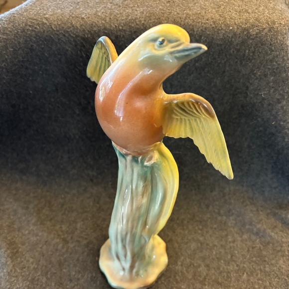 Vintage unbranded  MCM 1950's Porcelain  Tall Bird Figurine - Picture 1 of 5